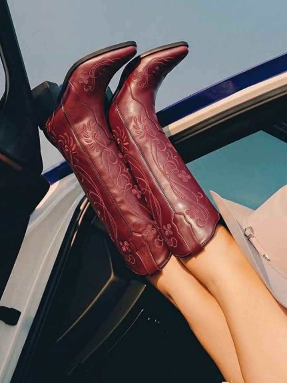 Knee High Cowboy Boots for Women, Stable and Comfortable